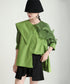 Ruffle Pleated Short Blouse